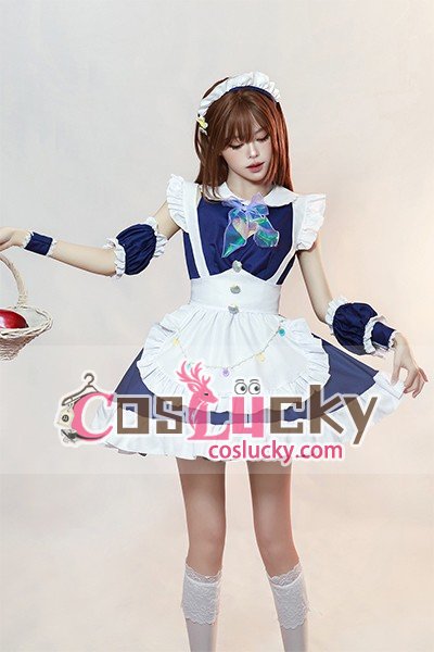 Japanese Heart Design Lolita Maid Cosplay
