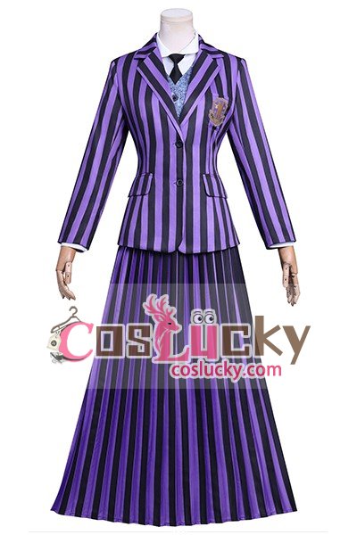 Wednesday Season 2 Nevermore Purple Uniform Cosplay costume