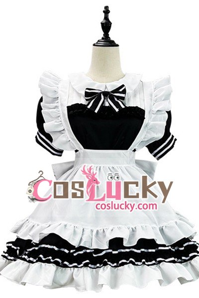 Black White Classic Maid Cosplay