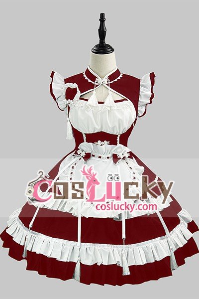 New Chinese Qipao Lolita Maid Cosplay