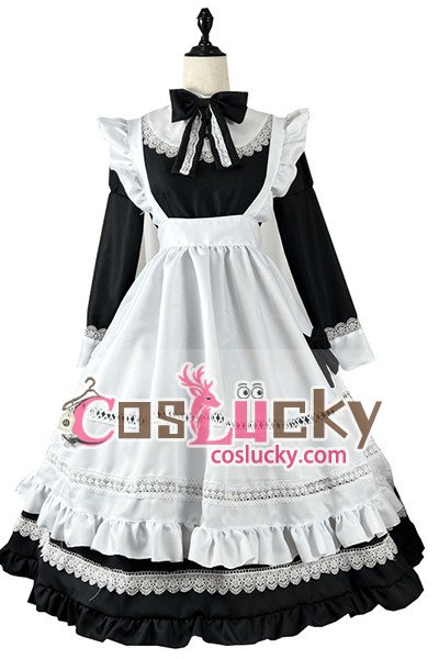 British Long Sleeve Maid Cosplay