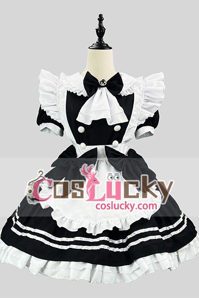 Little Devil Black White Lolita Maid Cosplay