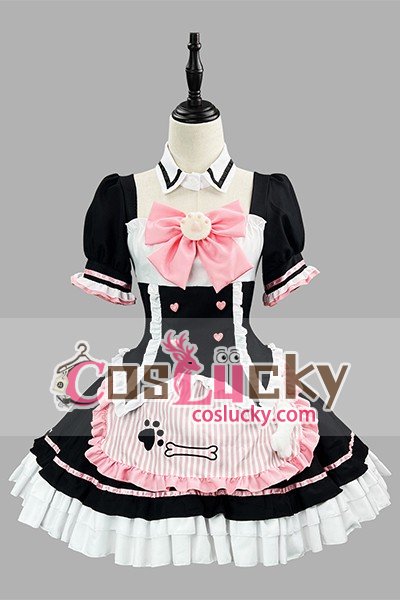 Lolita Cat Maid with Embroidery Ribbon Cosplay