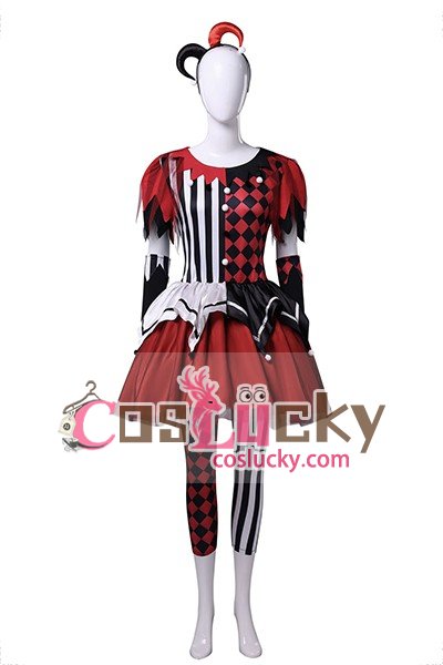 Halloween Circus Nightmare Clown Dress Costume