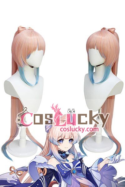 Genshin Impact Sangonomiya Kokomi Cosplay Wig