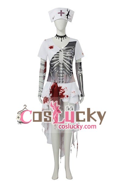 Silent Hill Nurse Bloodstained Cosplay Costume