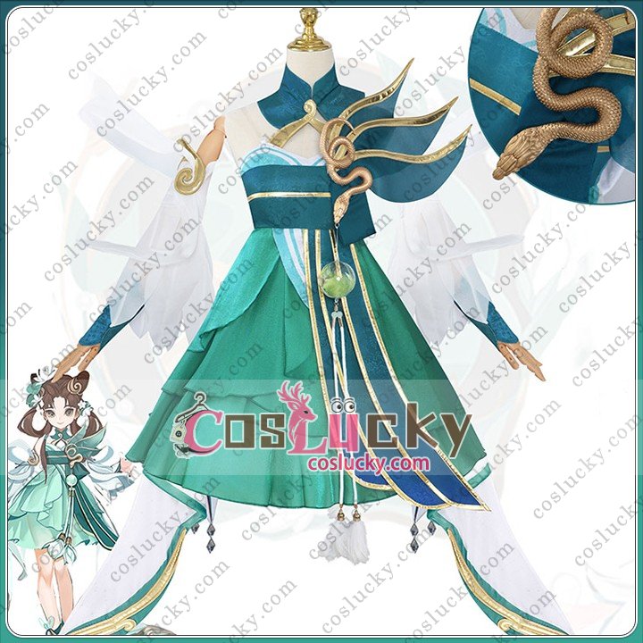 Honor of Kings Xiaoqiao Green Snake Costume