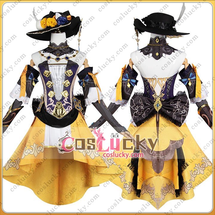 Black Yellow White Gold Cosplay Costume