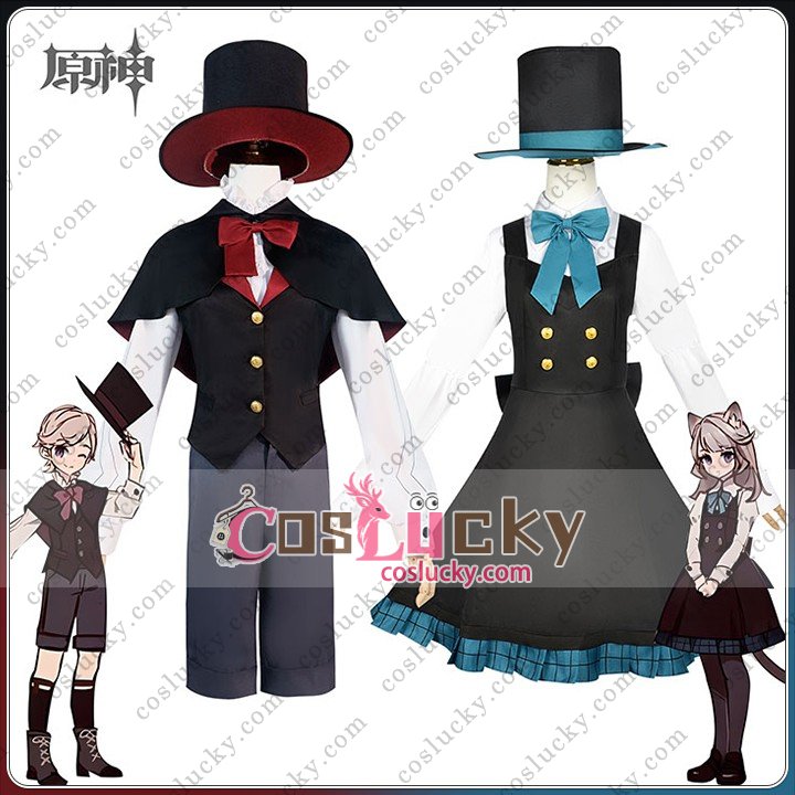 Genshin Impact Young Lyney Lynette Cosplay Costume