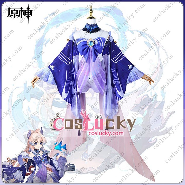 Genshin Impact Sangonomiya Kokomi Cosplay Costume