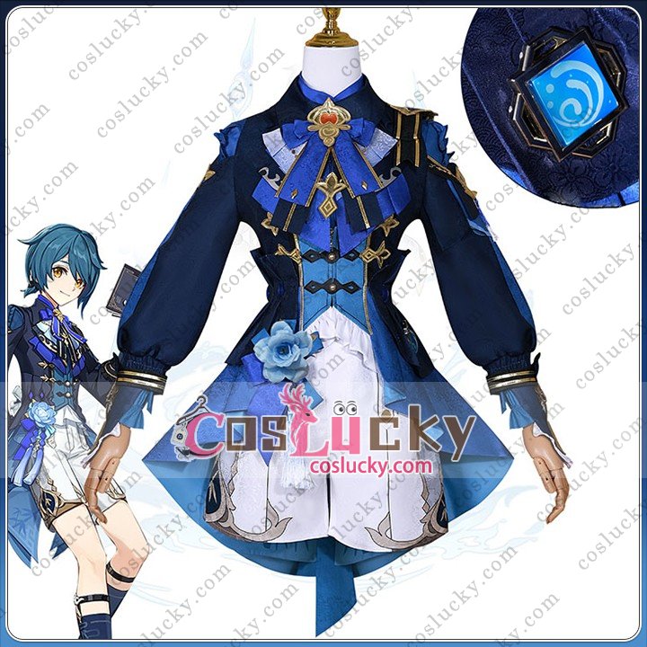 Genshin Impact Xingqiu Bamboo Rain Cosplay Costume