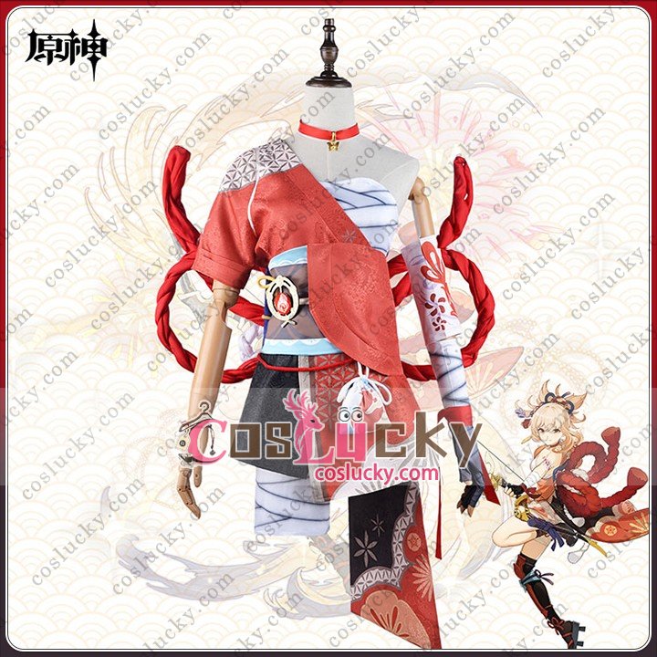 Genshin Impact Yoimiya Cosplay Costume