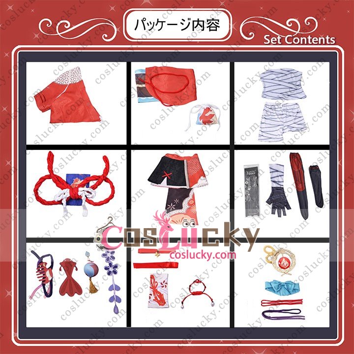 Red Black Gold Cosplay Costume