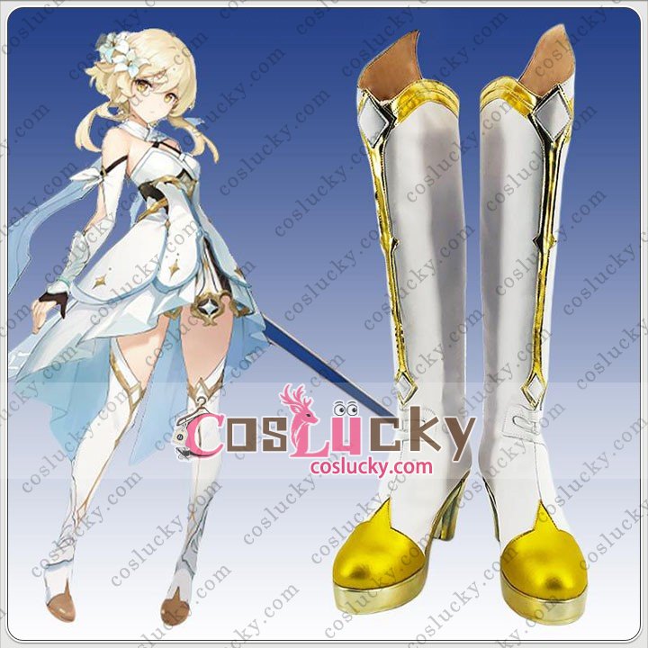 Genshin Impact Lumine Cosplay Shoes