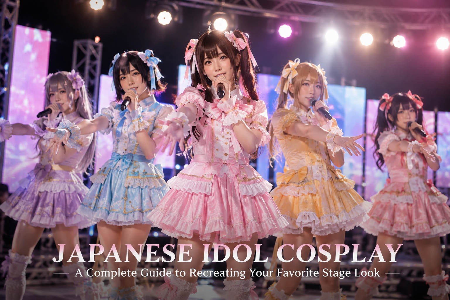 Japanese idol cosplay recreating a favorite stage look